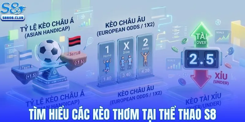 Tìm hiểu các kèo thơm tại thể thao S8