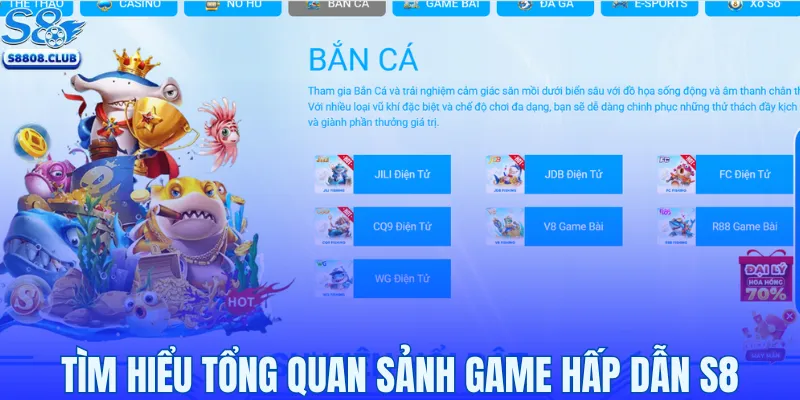 Tìm hiểu tổng quan sảnh game hấp dẫn S8